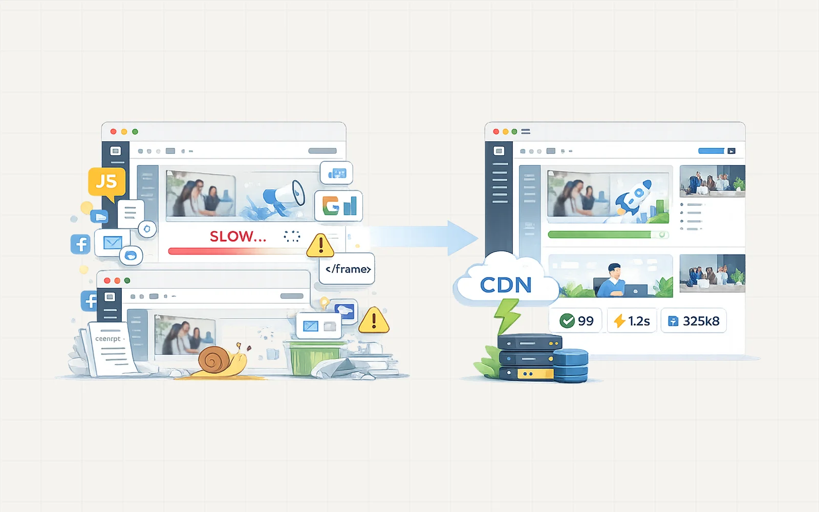 WordPress Speed Optimization for Two Digital Marketing Agency Websites