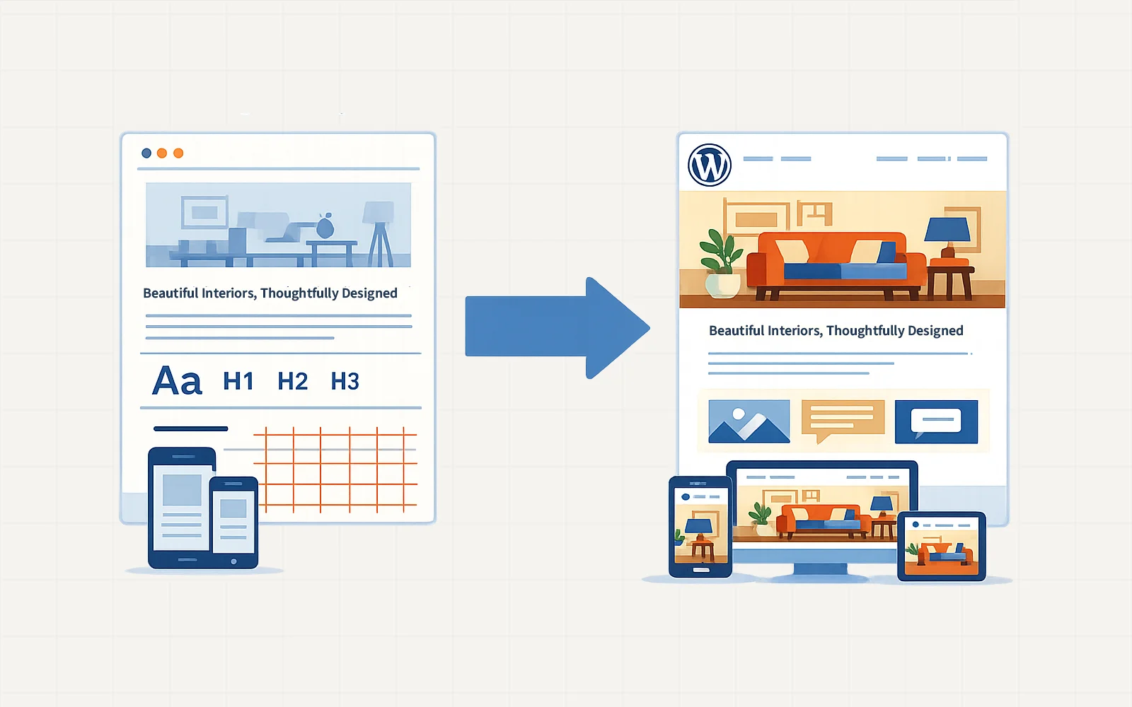 Interior Design Website Revamp with Custom WordPress Development